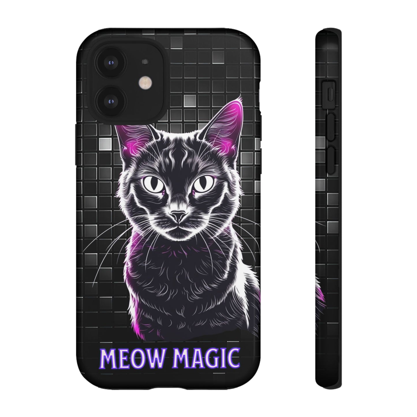 Cat Phone Case - Meow Magic, Cute Cat Lover Gift, Cat Mom Accessory, Pet-Themed Phone Cover, Stylish Cat Art Case