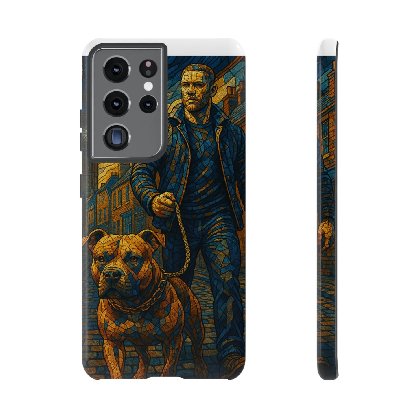 Bold Art Phone Case - Tough Cases for Dog Lovers, Unique Gift for Pet Owners, Phone Accessories for Him, Vibrant Dog Design, Stylish [...]Urban Mosaic Pitbull iPhone Case