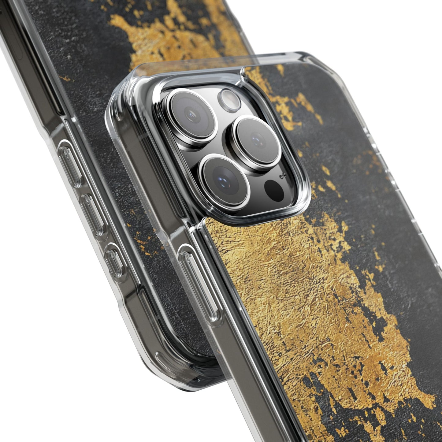 Stylish Magnetic Phone Case | Gold and Black Marble Design, Durable Slim Shell, Gift for Her, Trendy Tech Accessory, Customizable Cases