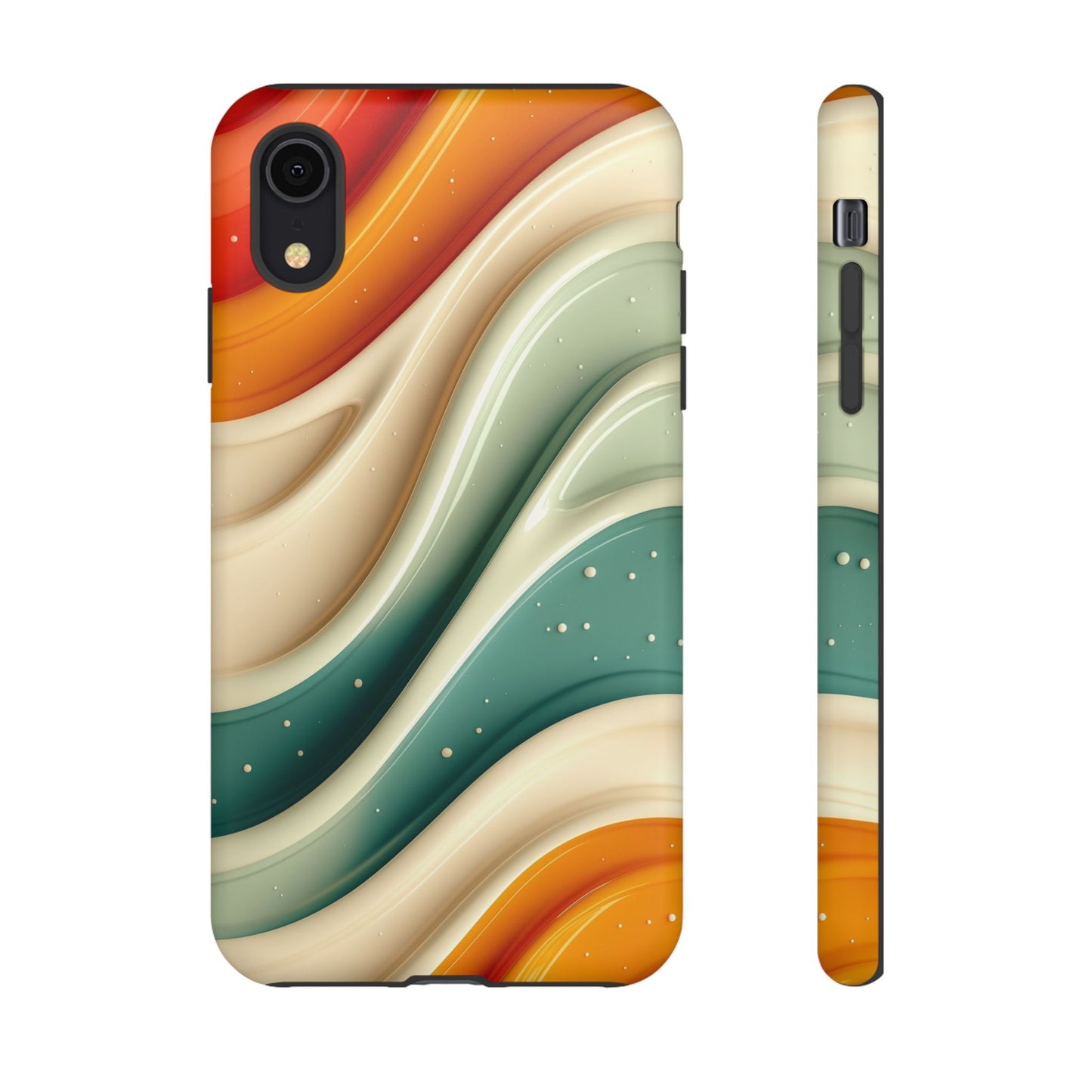 Retro Phone Case, Abstract Floral Design, Trendy Mobile Cover, Modern Tech Accessories, Gift for Her