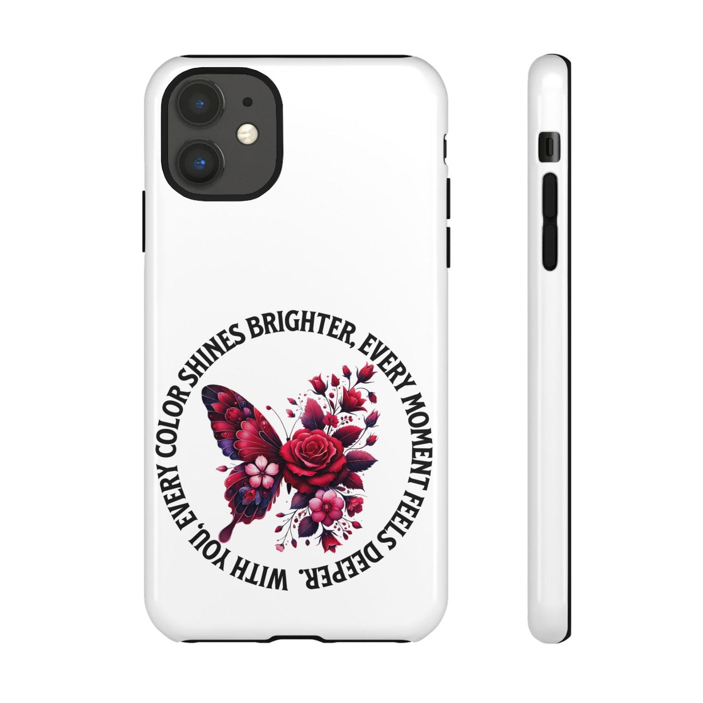 Artistic Phone Case with Butterfly and Quote, Gift for Nature Lovers, Stylish Accessory for All Occasions, Trendy Phone Cover, Floral [...]