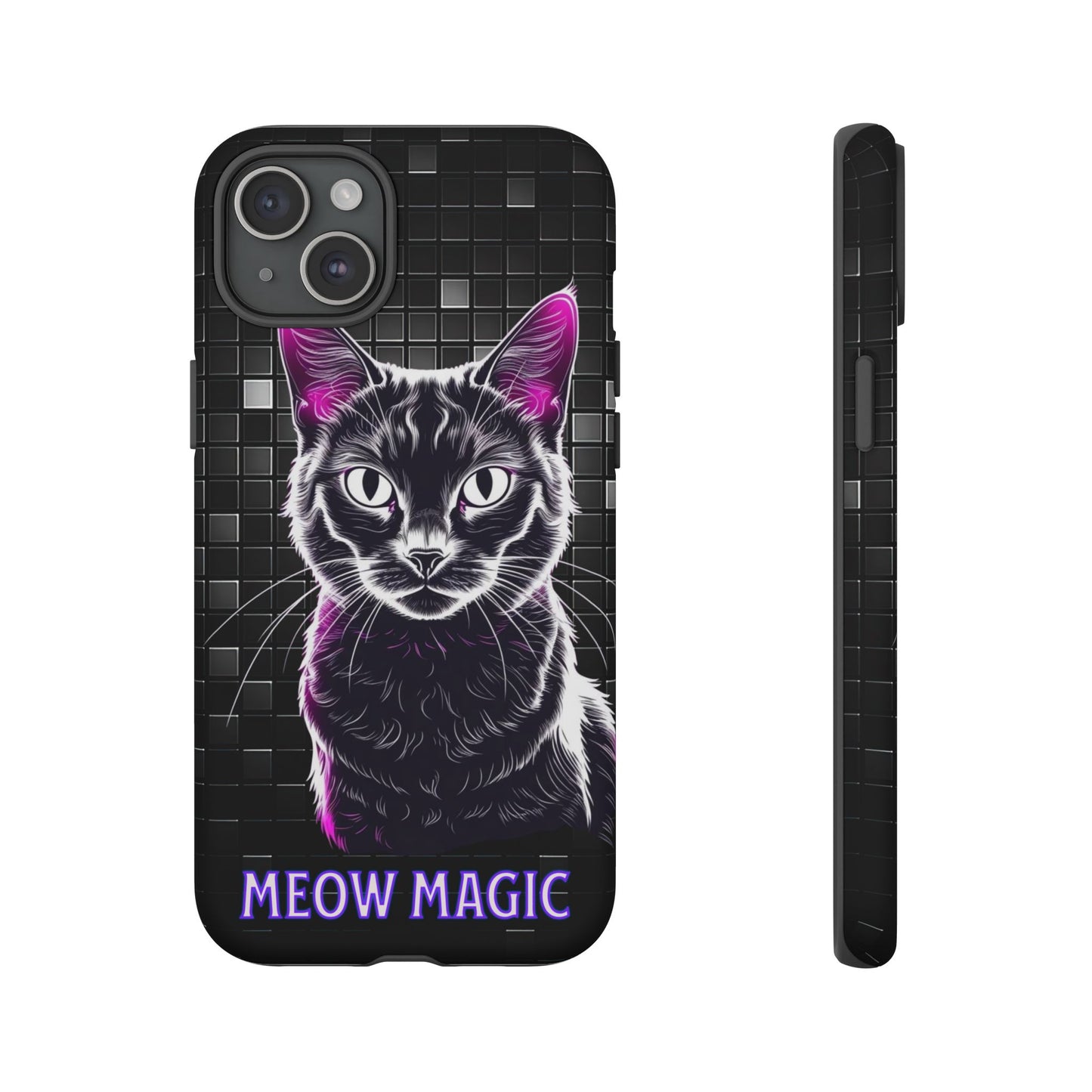 Cat Phone Case - Meow Magic, Cute Cat Lover Gift, Cat Mom Accessory, Pet-Themed Phone Cover, Stylish Cat Art Case