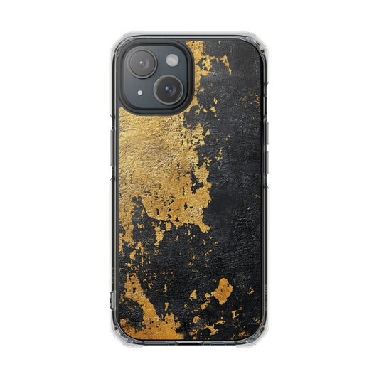 Stylish Magnetic Phone Case | Gold and Black Marble Design, Durable Slim Shell, Gift for Her, Trendy Tech Accessory, Customizable Cases