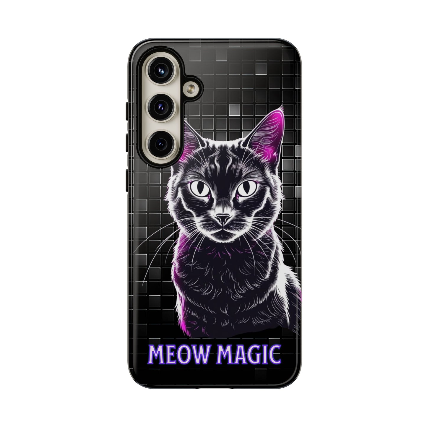 Cat Phone Case - Meow Magic, Cute Cat Lover Gift, Cat Mom Accessory, Pet-Themed Phone Cover, Stylish Cat Art Case
