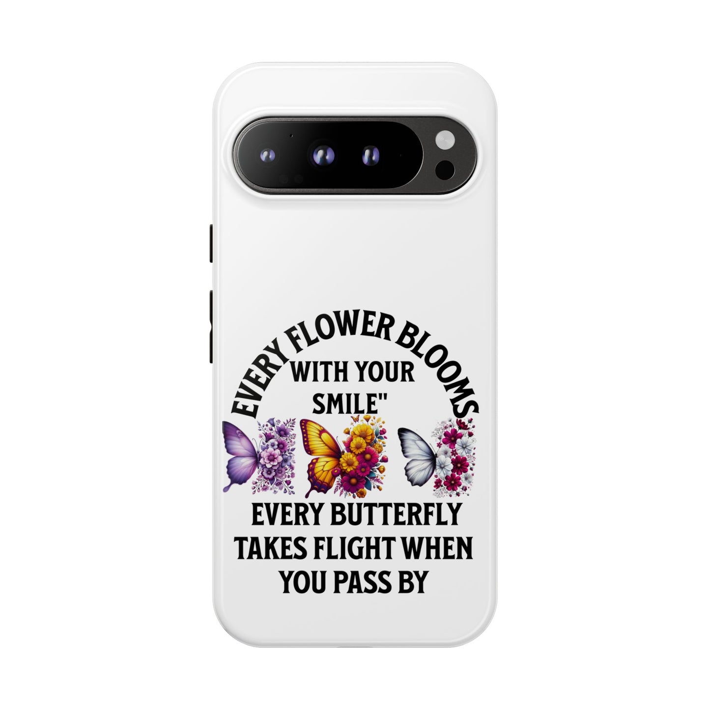Butterfly Phone Case - Inspirational Floral Design, Perfect Gift for Nature Lovers, Birthdays, and Encouragement