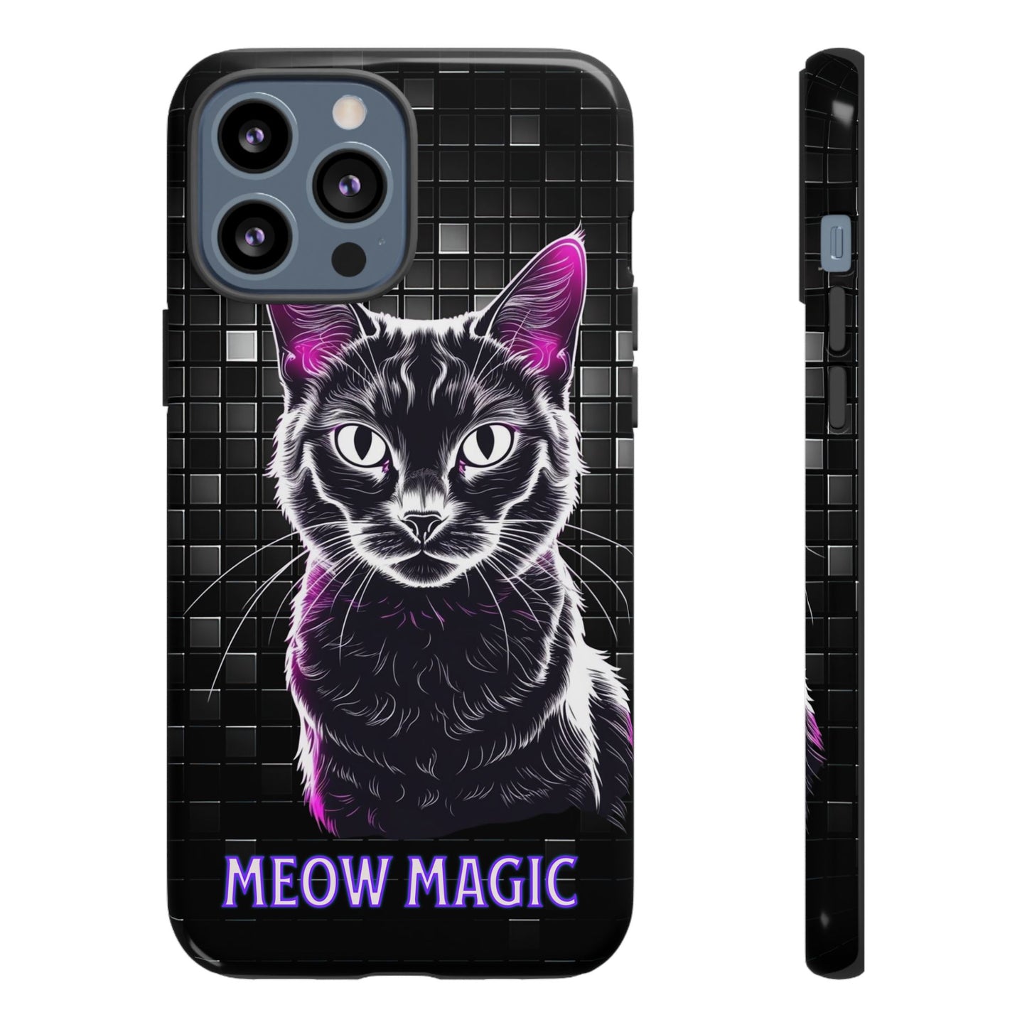 Cat Phone Case - Meow Magic, Cute Cat Lover Gift, Cat Mom Accessory, Pet-Themed Phone Cover, Stylish Cat Art Case