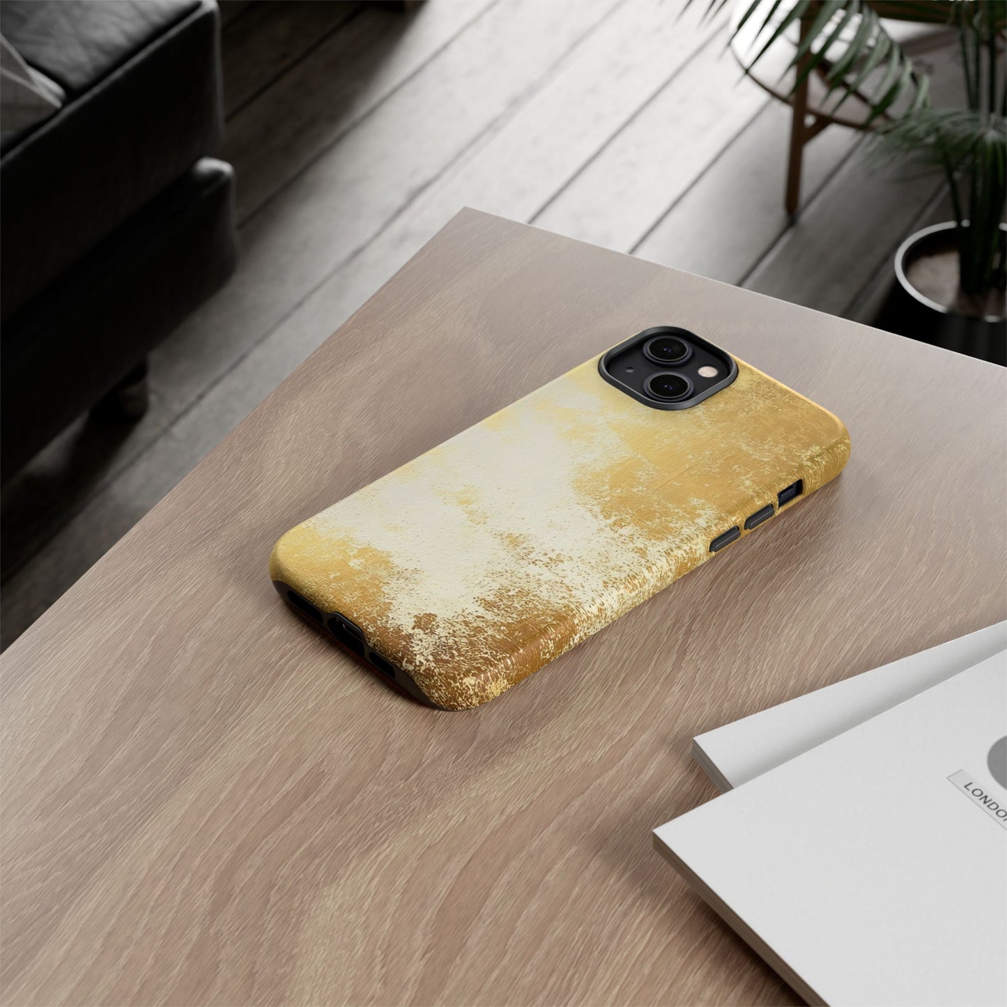 Stylish Phone Case - Gold Texture, Tough Cases, Protective Cover, Gift for Him, Glamorous Phone Accessory