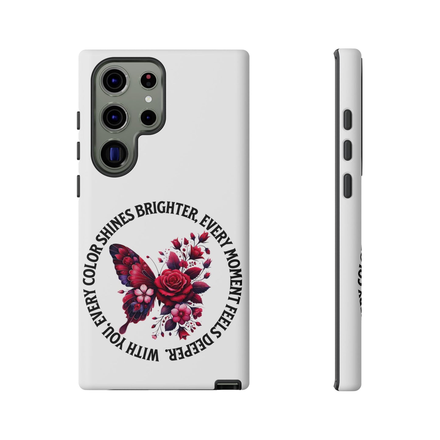 Artistic Phone Case with Butterfly and Quote, Gift for Nature Lovers, Stylish Accessory for All Occasions, Trendy Phone Cover, Floral [...]