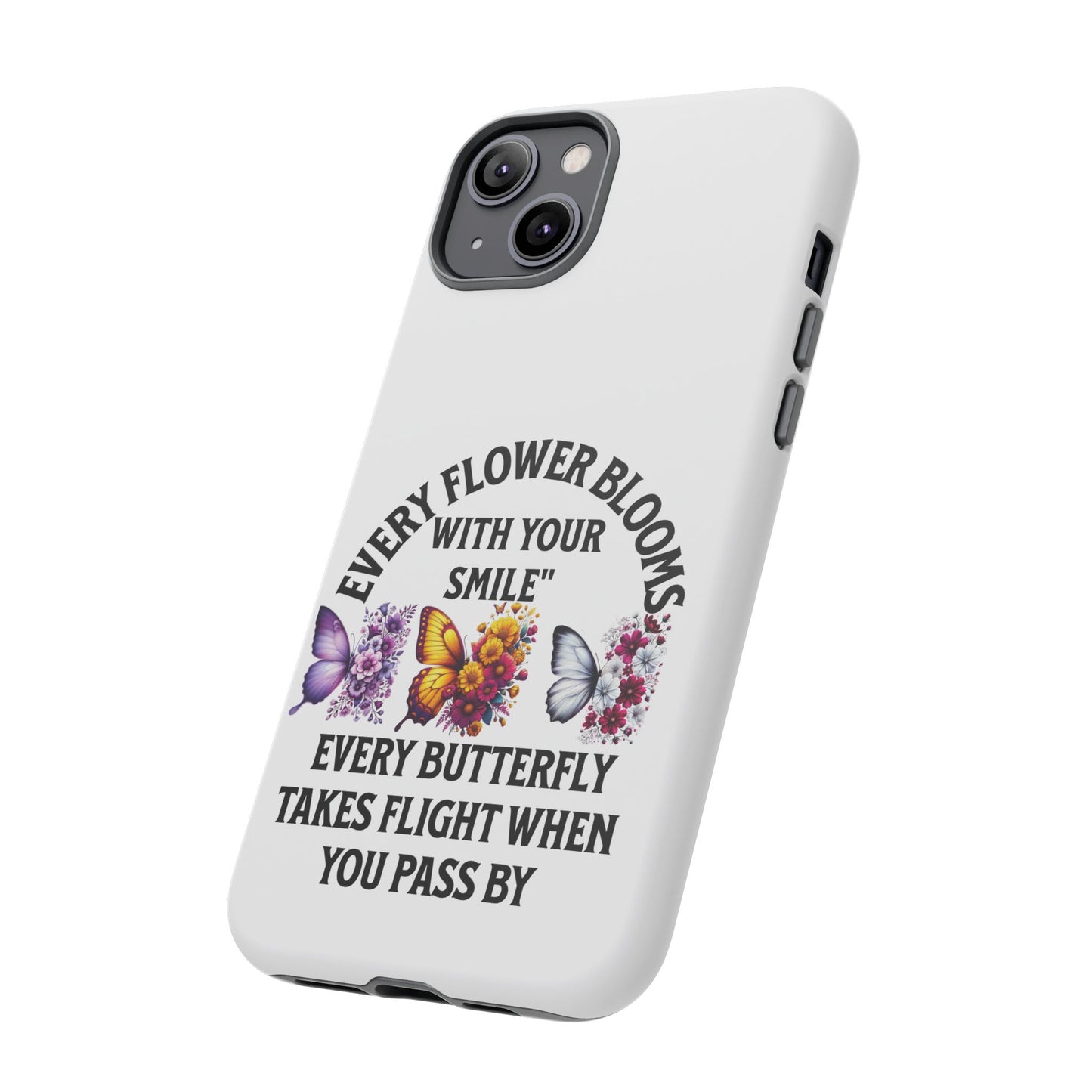 Butterfly Phone Case - Inspirational Floral Design, Perfect Gift for Nature Lovers, Birthdays, and Encouragement