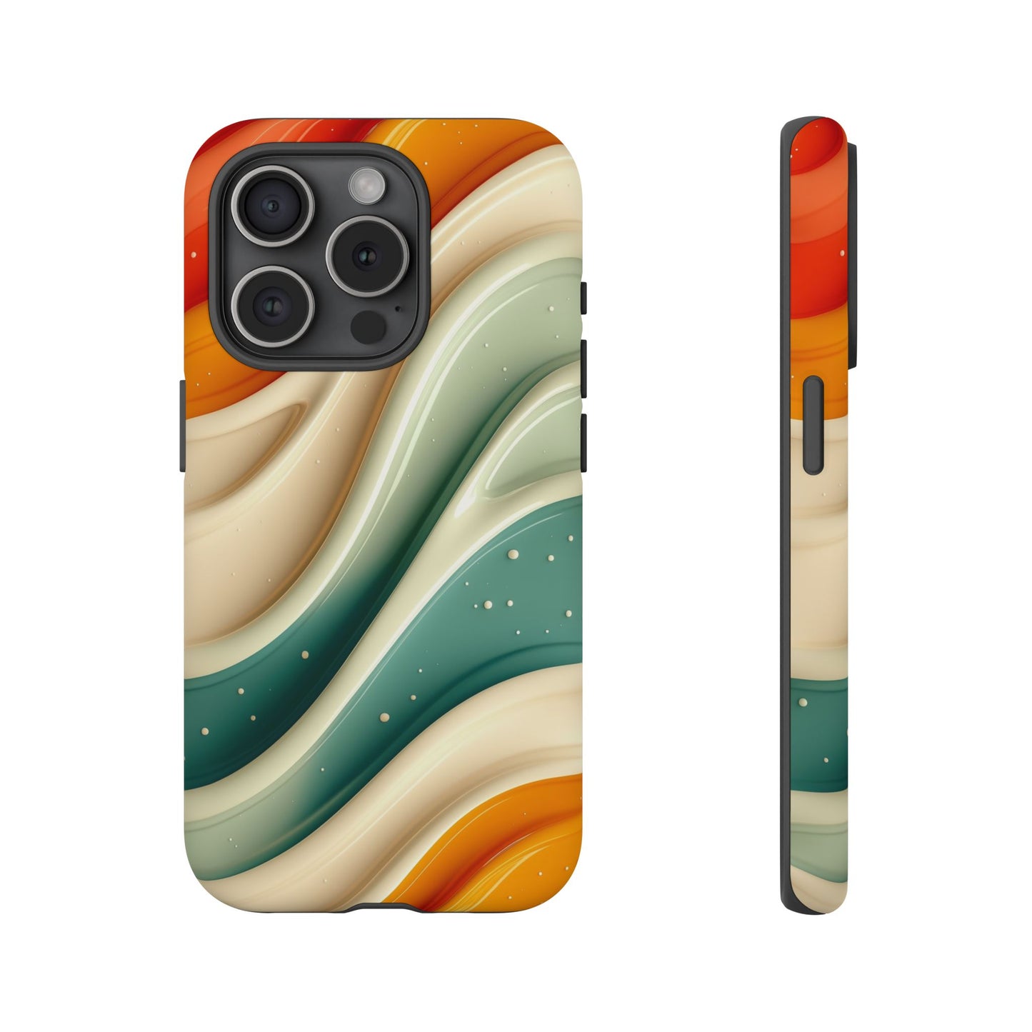 Retro Phone Case, Abstract Floral Design, Trendy Mobile Cover, Modern Tech Accessories, Gift for Her