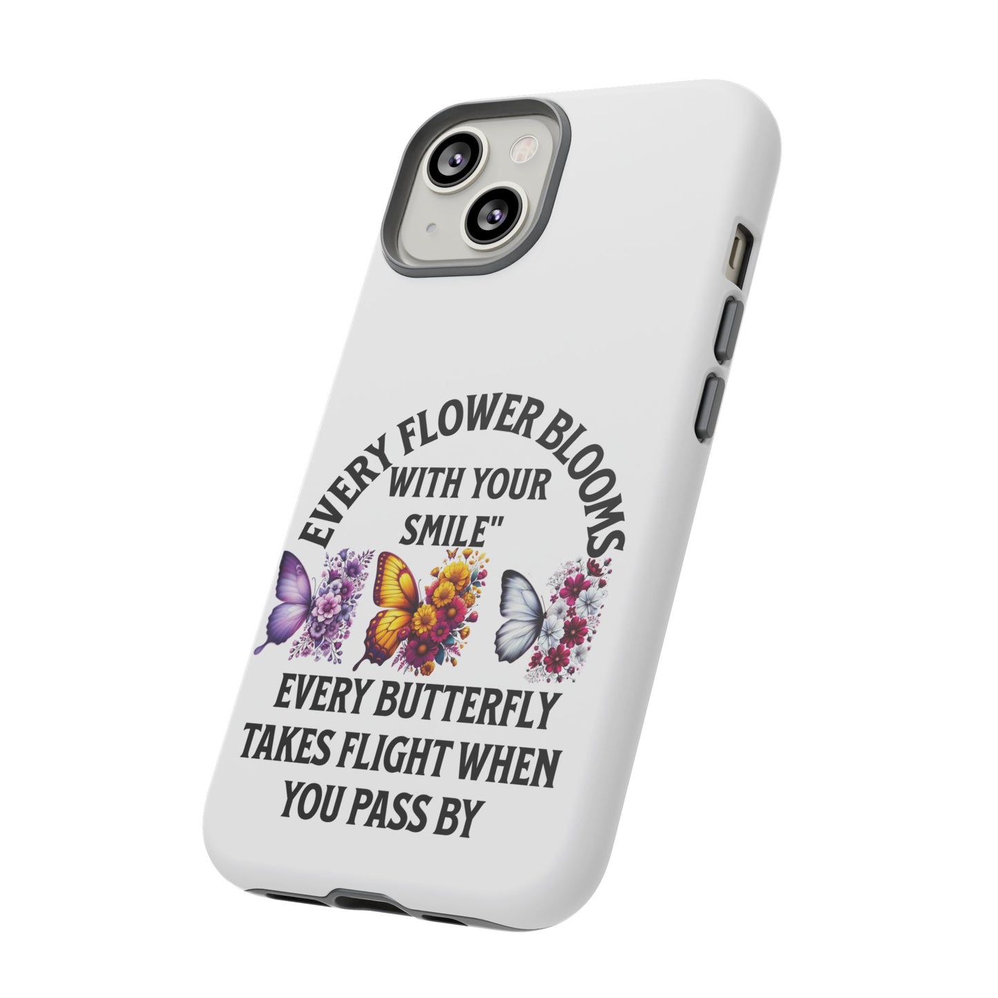 Butterfly Phone Case - Inspirational Floral Design, Perfect Gift for Nature Lovers, Birthdays, and Encouragement