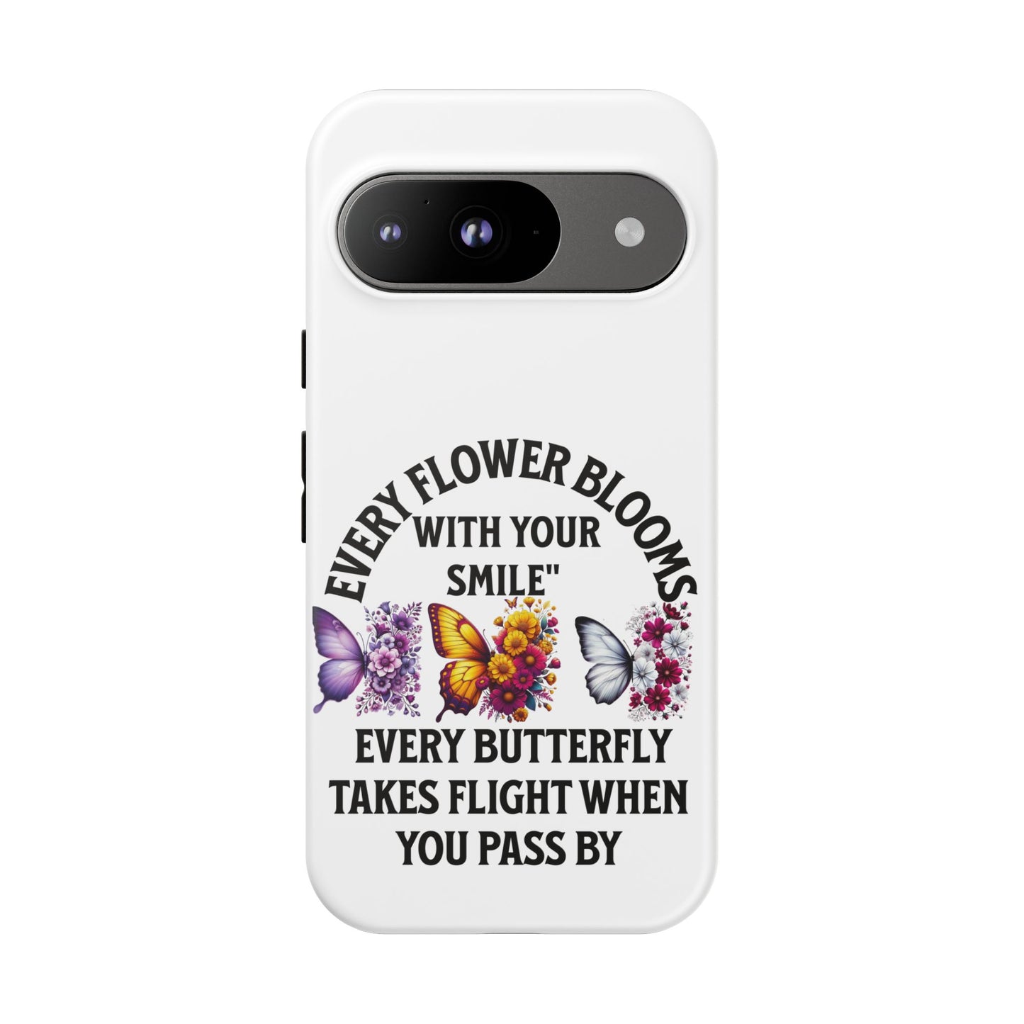 Butterfly Phone Case - Inspirational Floral Design, Perfect Gift for Nature Lovers, Birthdays, and Encouragement