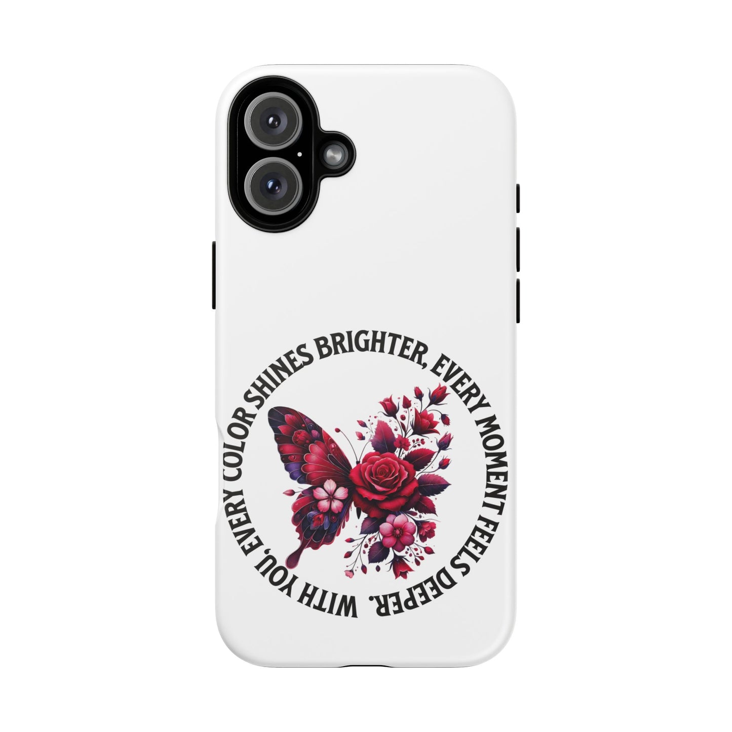 Artistic Phone Case with Butterfly and Quote, Gift for Nature Lovers, Stylish Accessory for All Occasions, Trendy Phone Cover, Floral [...]