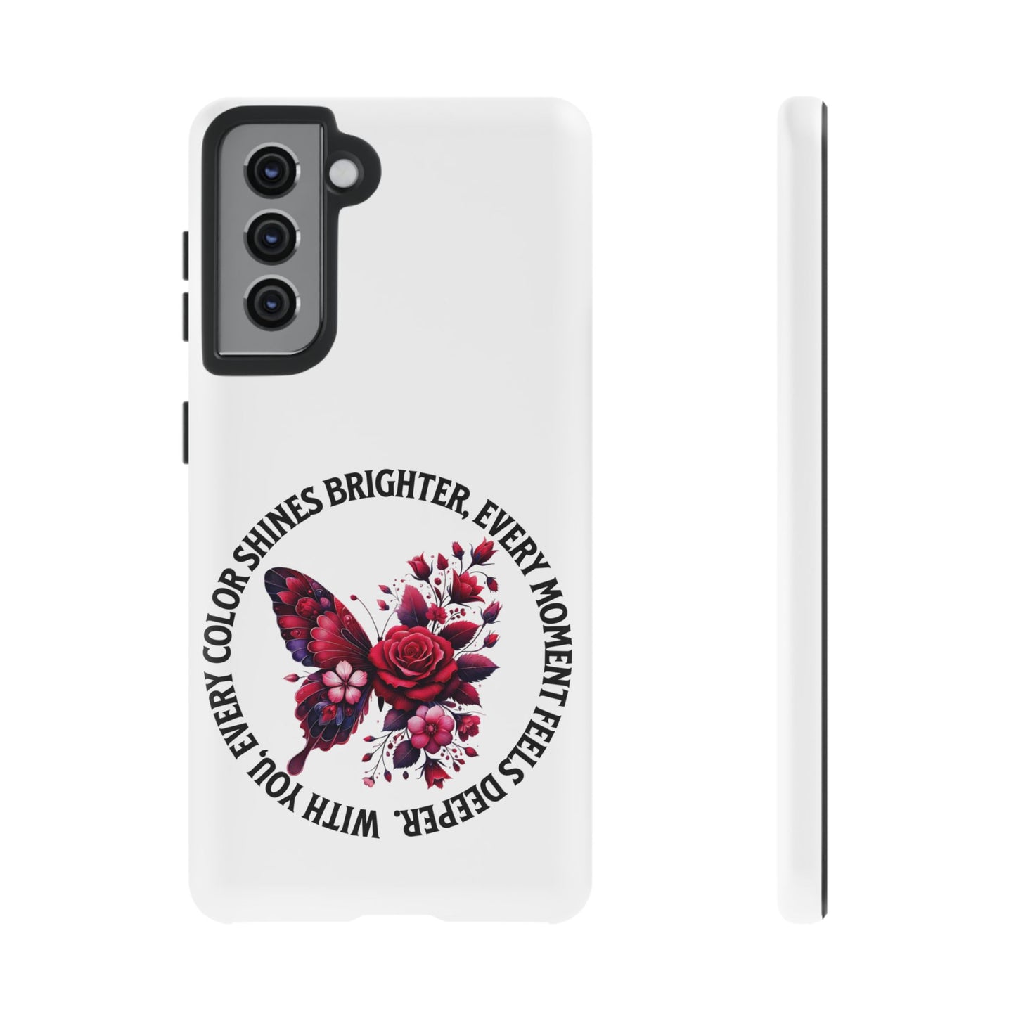 Artistic Phone Case with Butterfly and Quote, Gift for Nature Lovers, Stylish Accessory for All Occasions, Trendy Phone Cover, Floral [...]