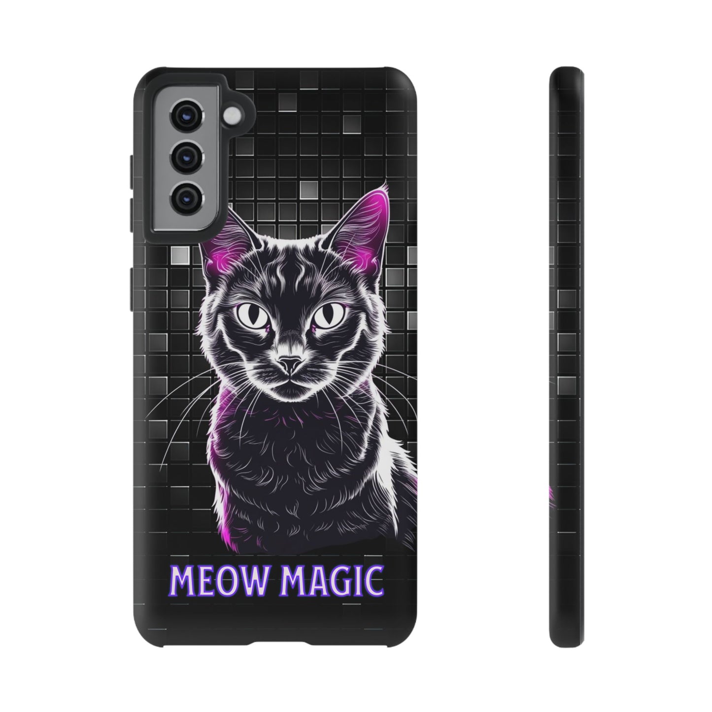 Cat Phone Case - Meow Magic, Cute Cat Lover Gift, Cat Mom Accessory, Pet-Themed Phone Cover, Stylish Cat Art Case