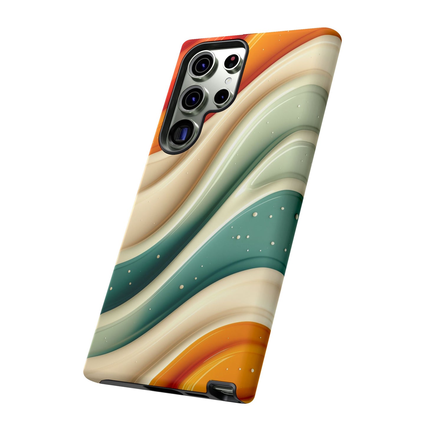 Retro Phone Case, Abstract Floral Design, Trendy Mobile Cover, Modern Tech Accessories, Gift for Her