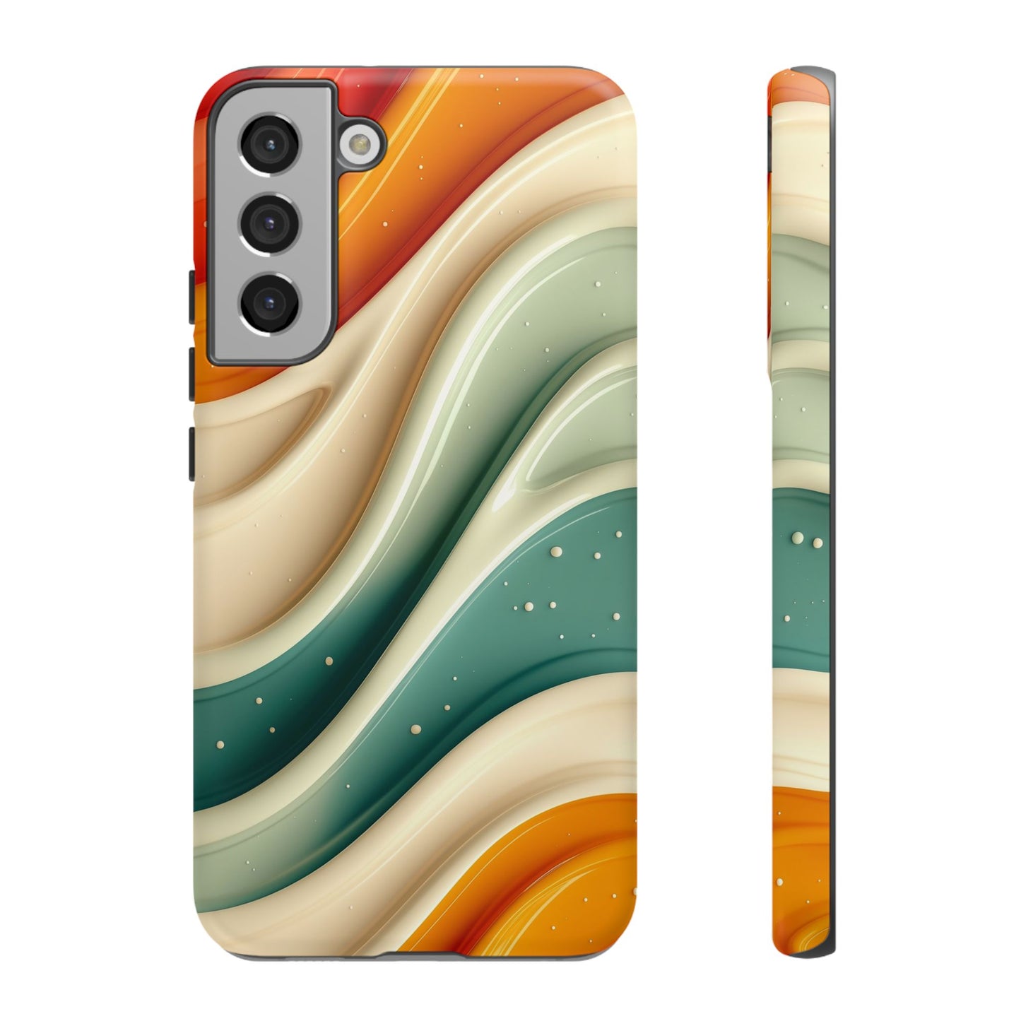 Retro Phone Case, Abstract Floral Design, Trendy Mobile Cover, Modern Tech Accessories, Gift for Her