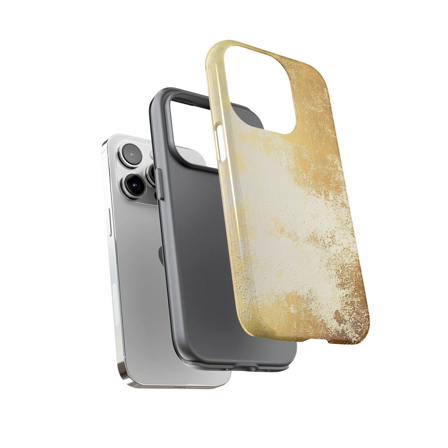 Stylish Phone Case - Gold Texture, Tough Cases, Protective Cover, Gift for Him, Glamorous Phone Accessory