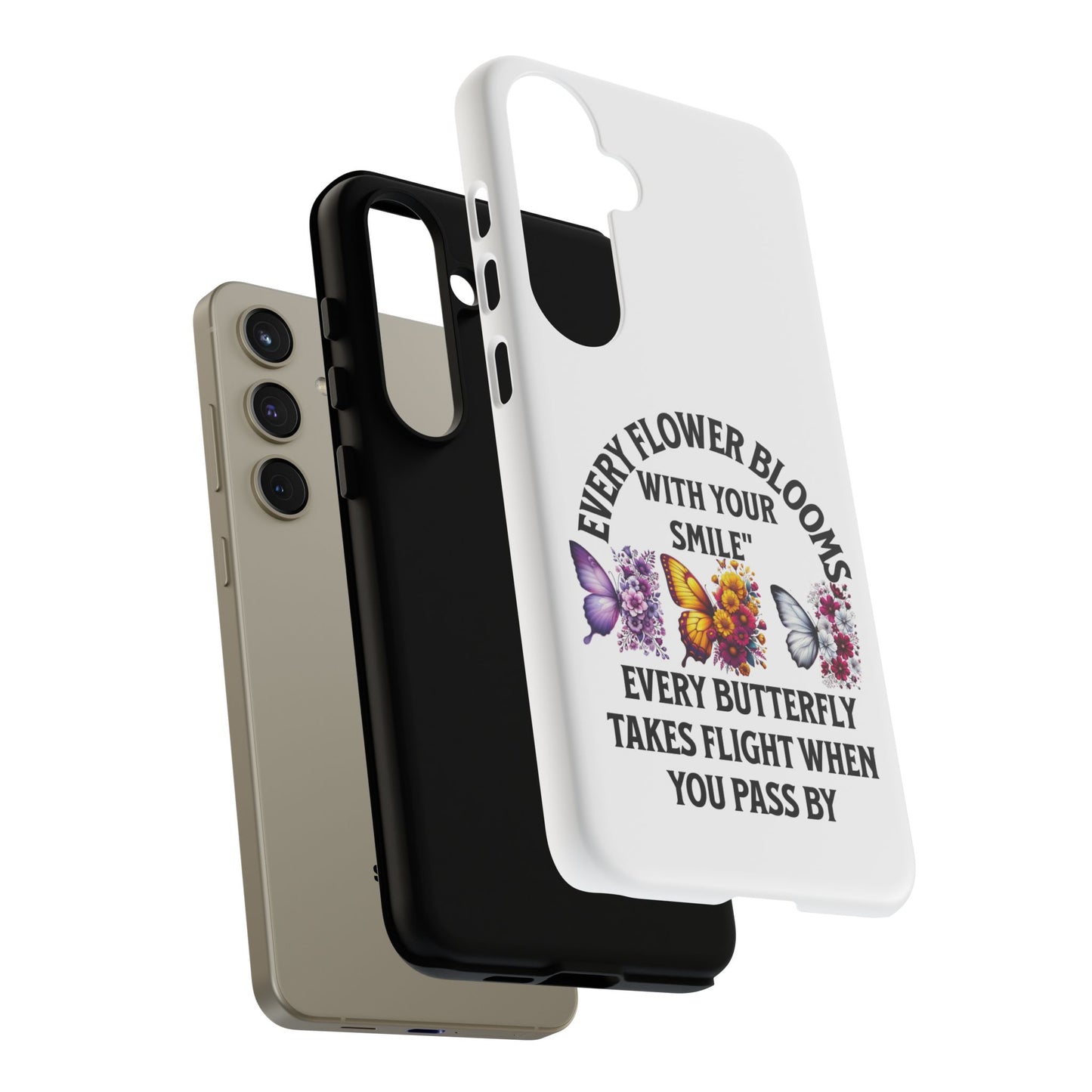 Butterfly Phone Case - Inspirational Floral Design, Perfect Gift for Nature Lovers, Birthdays, and Encouragement