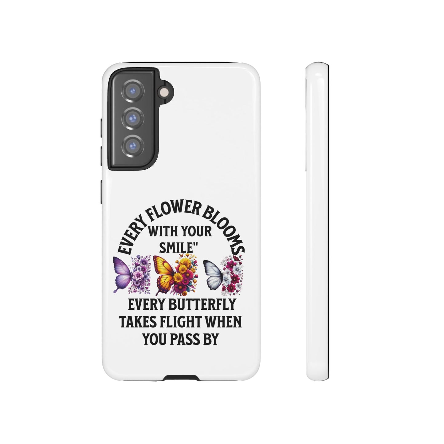 Butterfly Phone Case - Inspirational Floral Design, Perfect Gift for Nature Lovers, Birthdays, and Encouragement