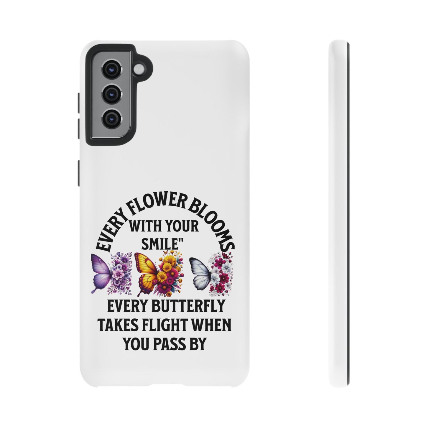 Butterfly Phone Case - Inspirational Floral Design, Perfect Gift for Nature Lovers, Birthdays, and Encouragement