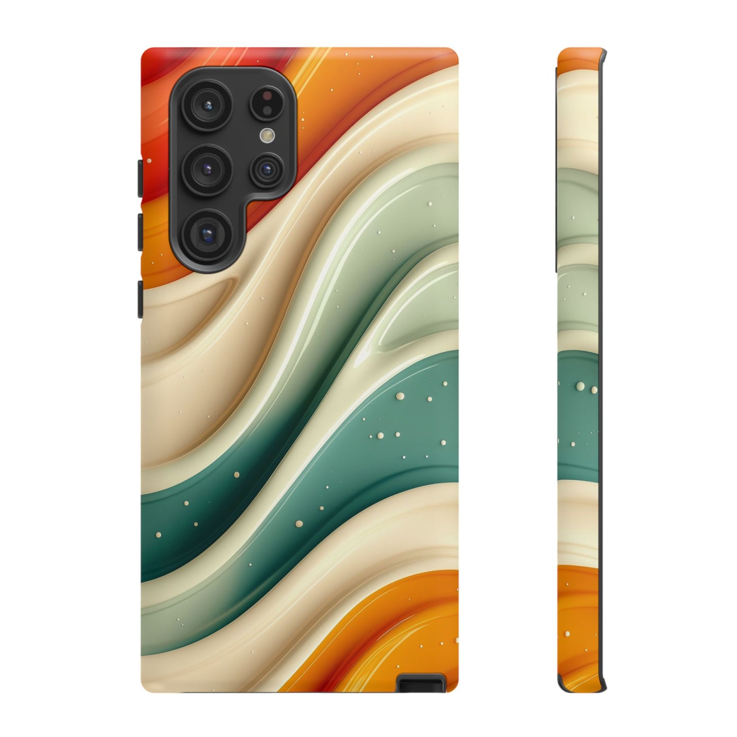 Retro Phone Case, Abstract Floral Design, Trendy Mobile Cover, Modern Tech Accessories, Gift for Her