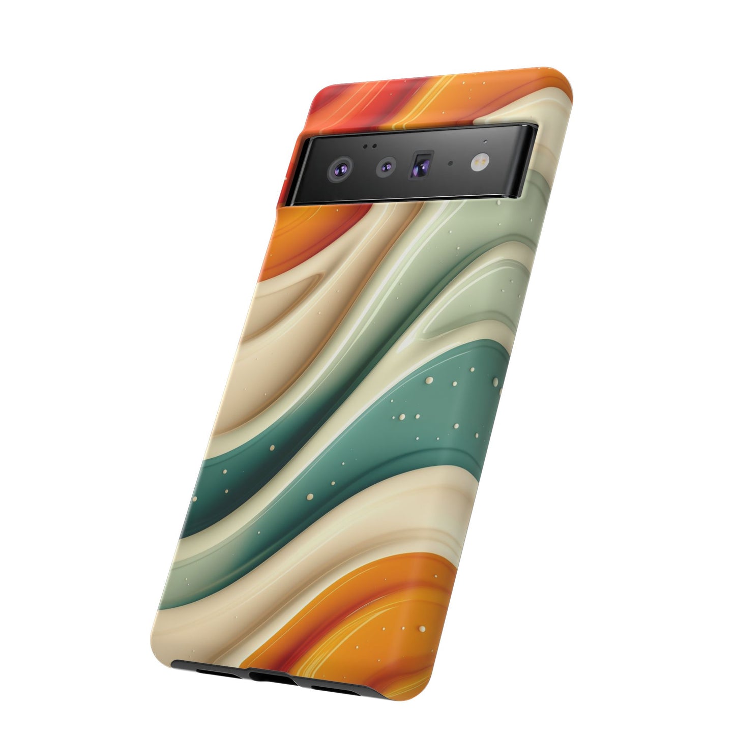 Retro Phone Case, Abstract Floral Design, Trendy Mobile Cover, Modern Tech Accessories, Gift for Her