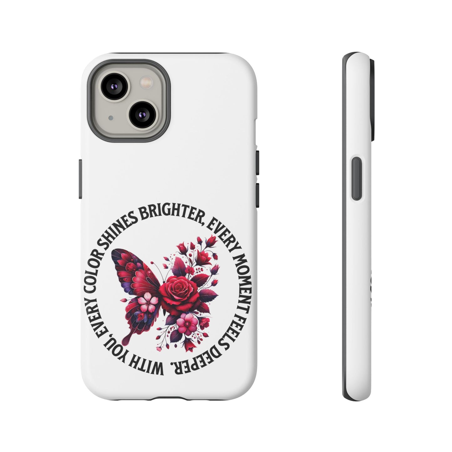 Artistic Phone Case with Butterfly and Quote, Gift for Nature Lovers, Stylish Accessory for All Occasions, Trendy Phone Cover, Floral [...]