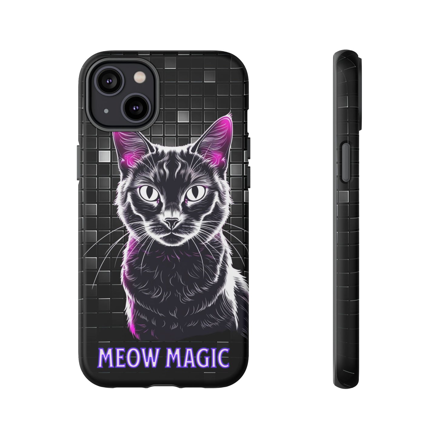 Cat Phone Case - Meow Magic, Cute Cat Lover Gift, Cat Mom Accessory, Pet-Themed Phone Cover, Stylish Cat Art Case