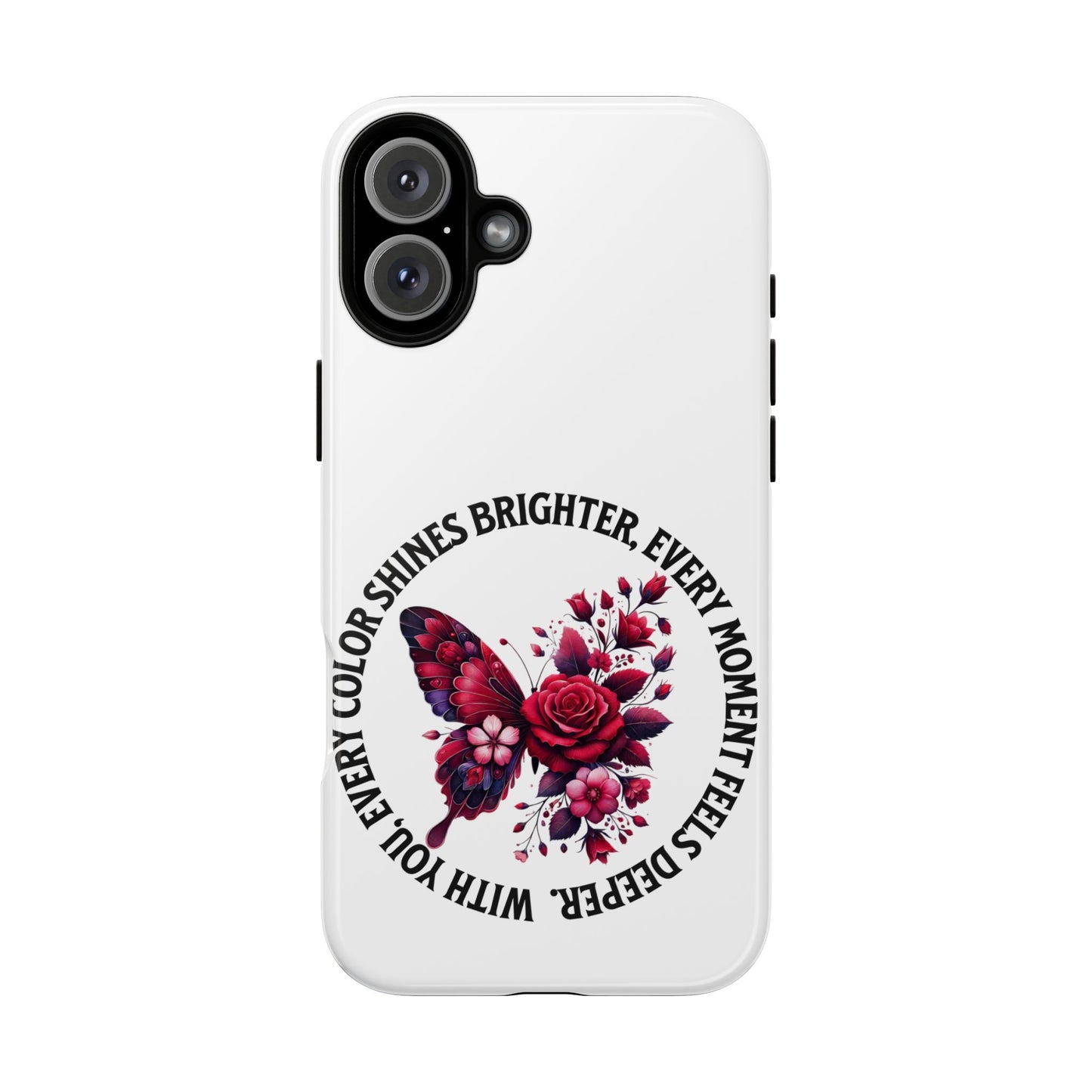 Artistic Phone Case with Butterfly and Quote, Gift for Nature Lovers, Stylish Accessory for All Occasions, Trendy Phone Cover, Floral [...]