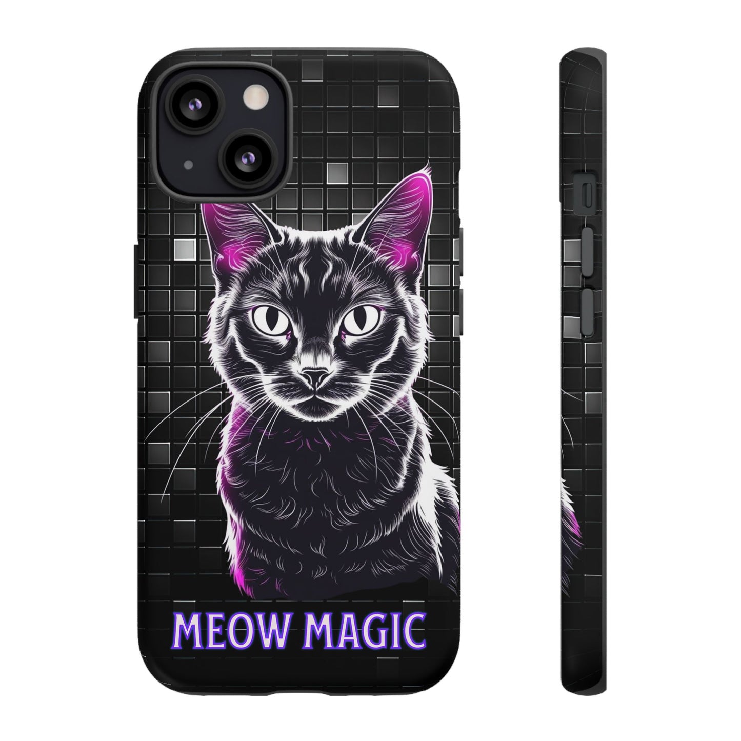Cat Phone Case - Meow Magic, Cute Cat Lover Gift, Cat Mom Accessory, Pet-Themed Phone Cover, Stylish Cat Art Case