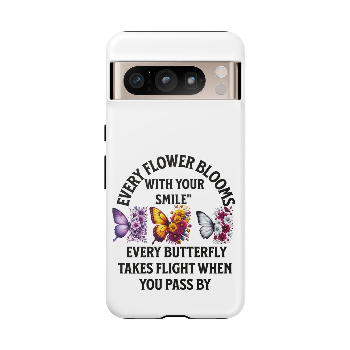 Butterfly Phone Case - Inspirational Floral Design, Perfect Gift for Nature Lovers, Birthdays, and Encouragement