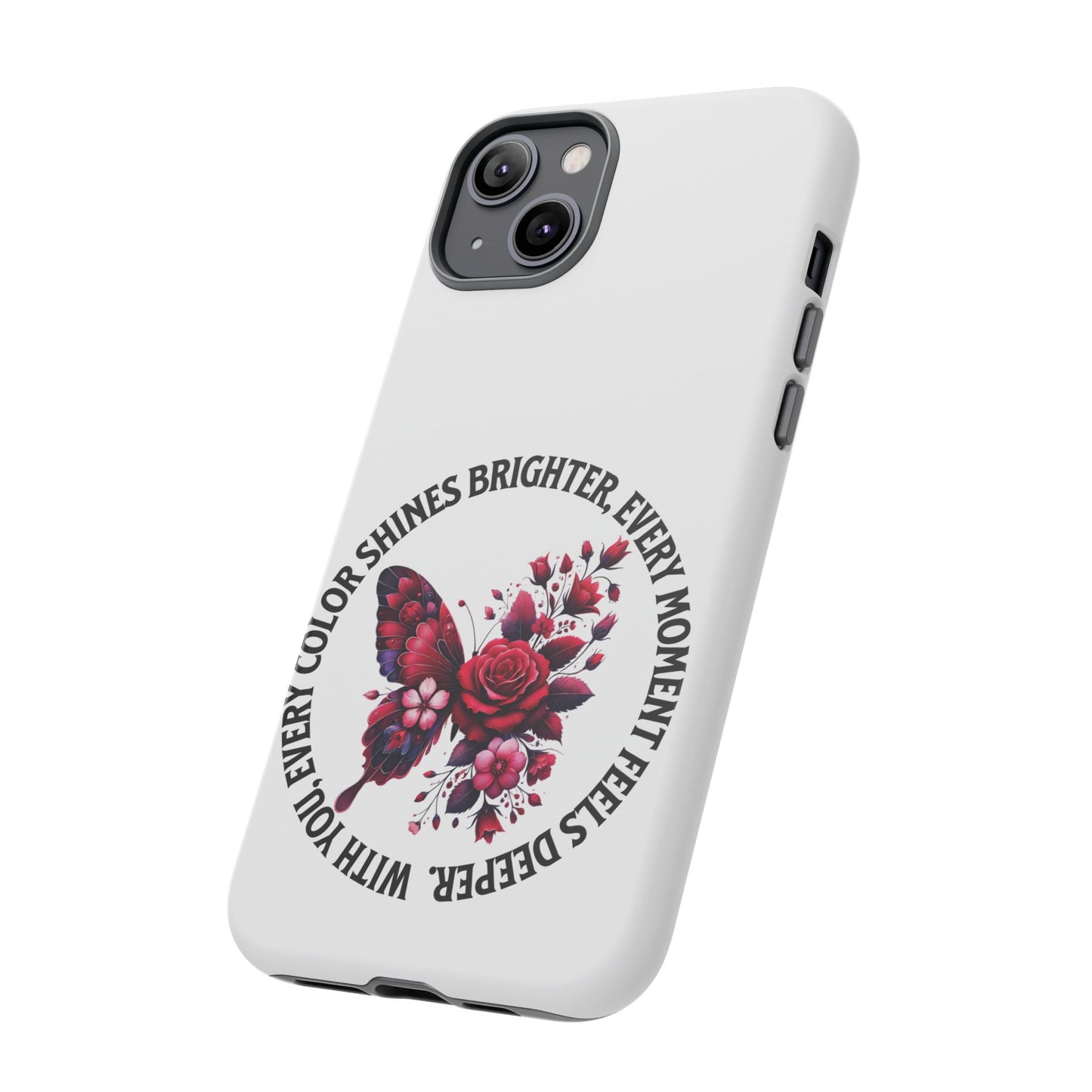 Artistic Phone Case with Butterfly and Quote, Gift for Nature Lovers, Stylish Accessory for All Occasions, Trendy Phone Cover, Floral [...]