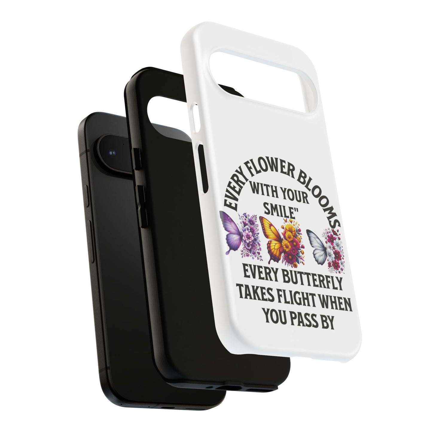 Butterfly Phone Case - Inspirational Floral Design, Perfect Gift for Nature Lovers, Birthdays, and Encouragement