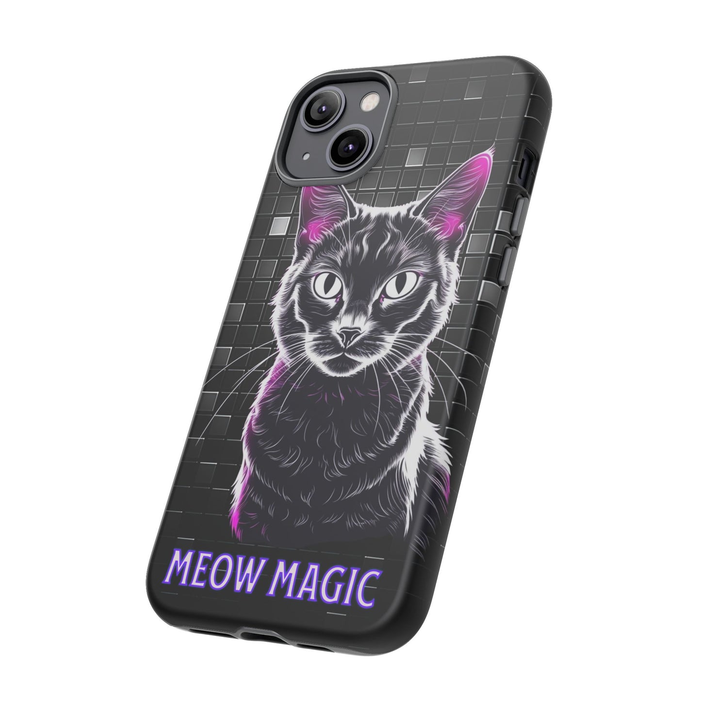Cat Phone Case - Meow Magic, Cute Cat Lover Gift, Cat Mom Accessory, Pet-Themed Phone Cover, Stylish Cat Art Case