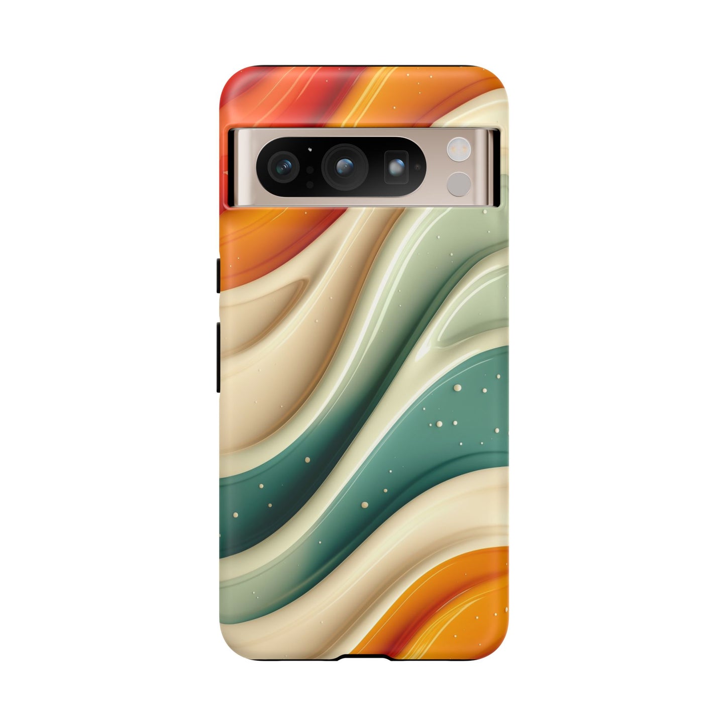 Retro Phone Case, Abstract Floral Design, Trendy Mobile Cover, Modern Tech Accessories, Gift for Her
