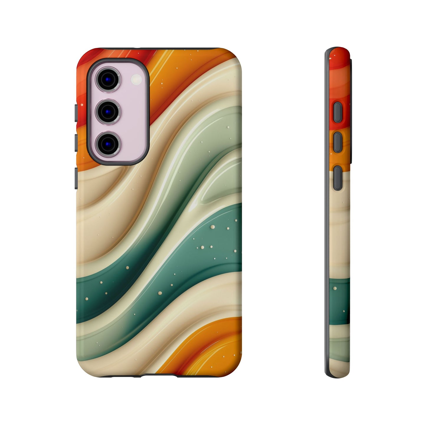 Retro Phone Case, Abstract Floral Design, Trendy Mobile Cover, Modern Tech Accessories, Gift for Her