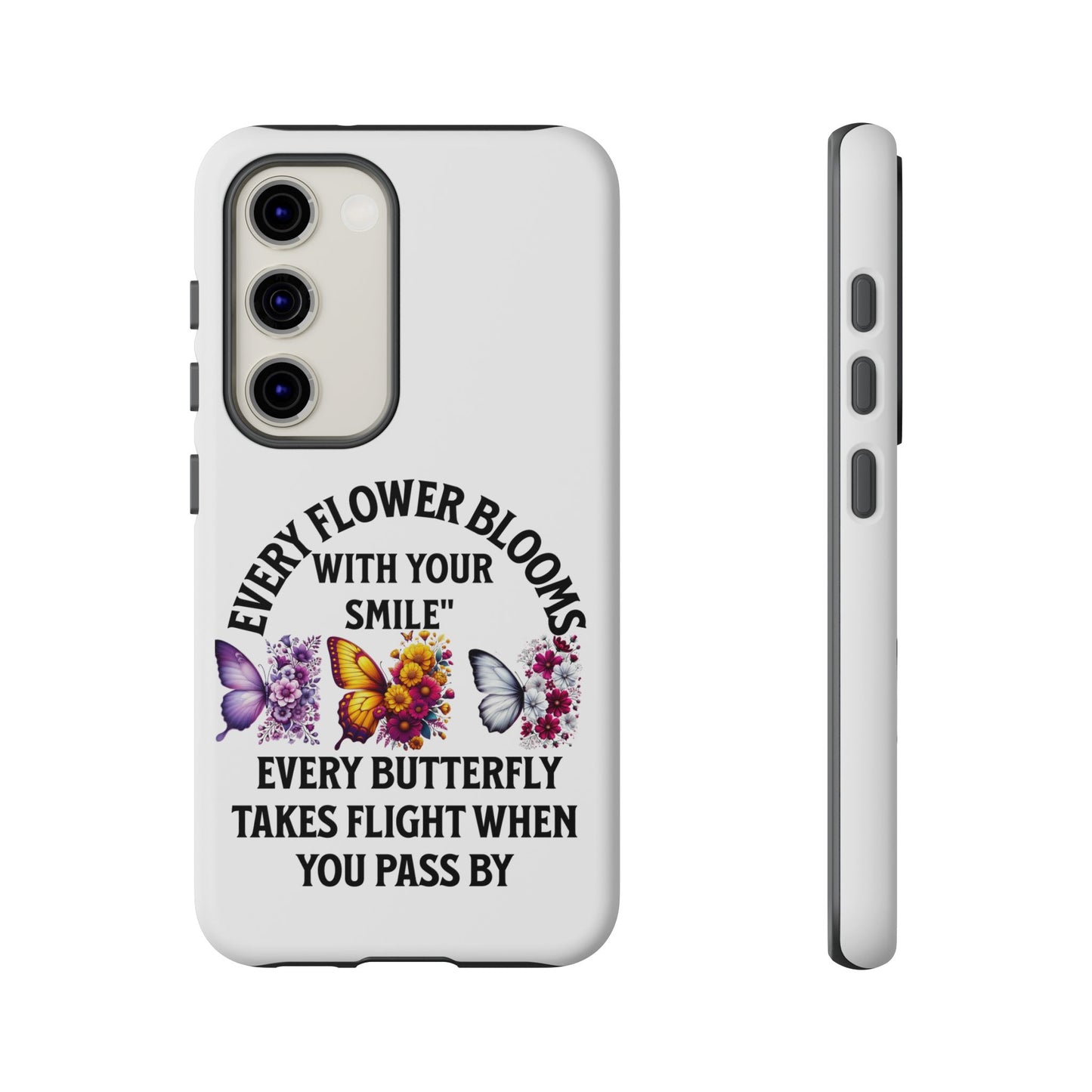 Butterfly Phone Case - Inspirational Floral Design, Perfect Gift for Nature Lovers, Birthdays, and Encouragement