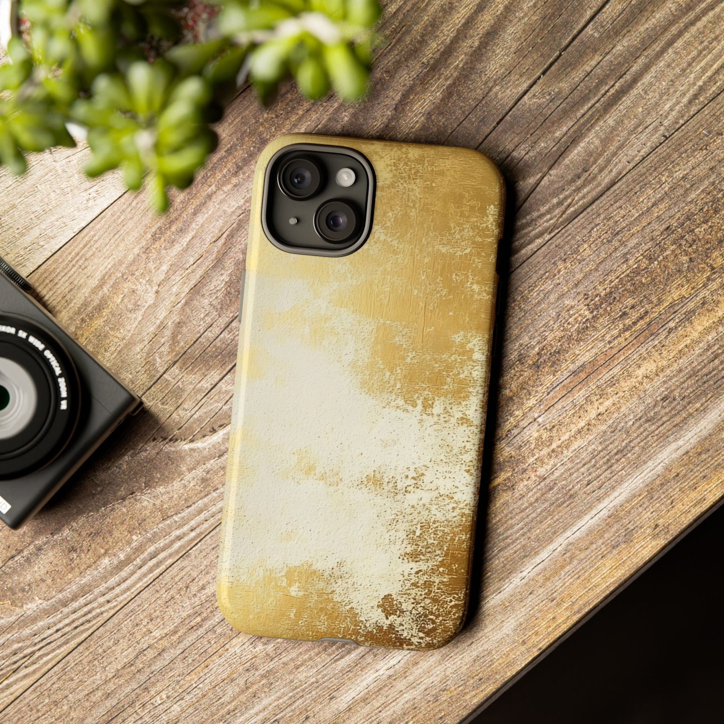 Stylish Phone Case - Gold Texture, Tough Cases, Protective Cover, Gift for Him, Glamorous Phone Accessory