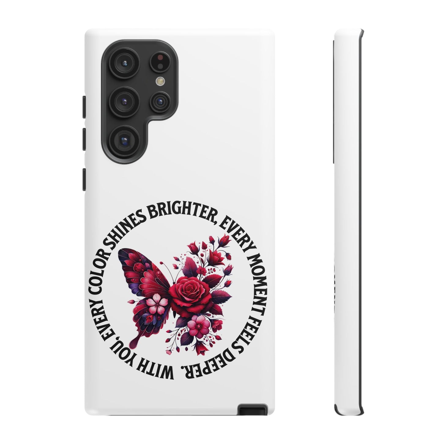 Artistic Phone Case with Butterfly and Quote, Gift for Nature Lovers, Stylish Accessory for All Occasions, Trendy Phone Cover, Floral [...]