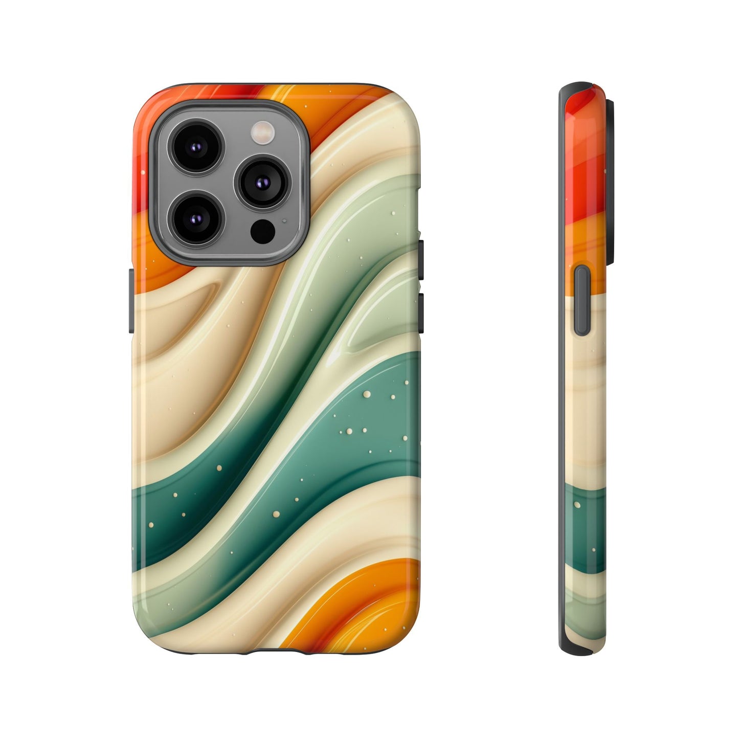 Retro Phone Case, Abstract Floral Design, Trendy Mobile Cover, Modern Tech Accessories, Gift for Her