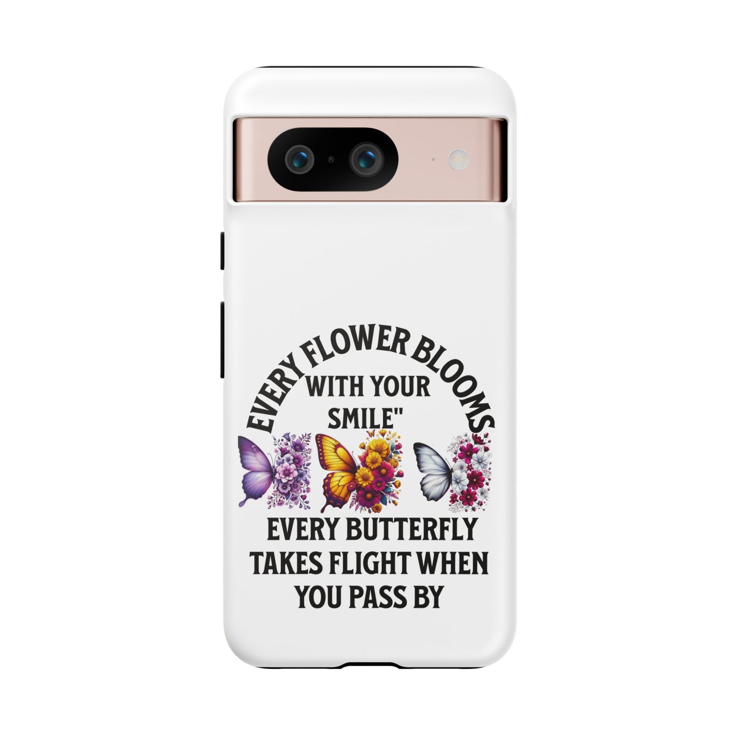 Butterfly Phone Case - Inspirational Floral Design, Perfect Gift for Nature Lovers, Birthdays, and Encouragement