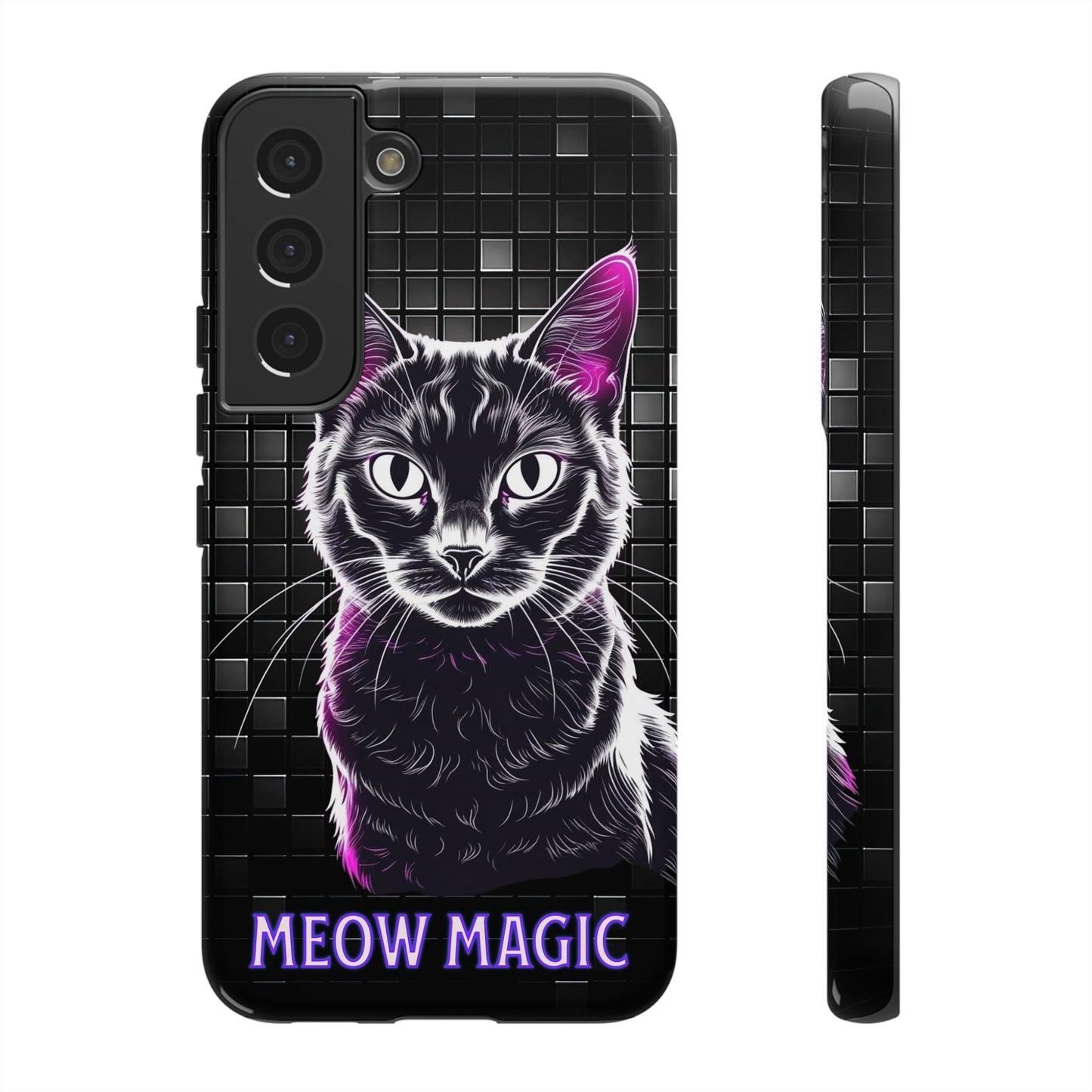 Cat Phone Case - Meow Magic, Cute Cat Lover Gift, Cat Mom Accessory, Pet-Themed Phone Cover, Stylish Cat Art Case