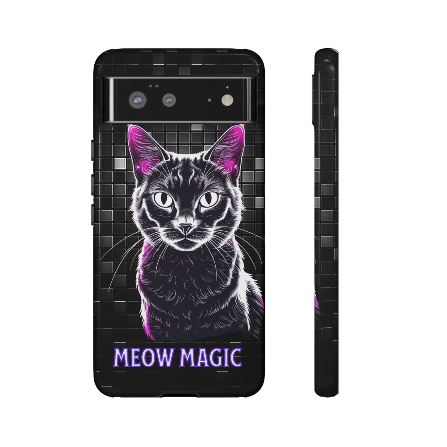 Cat Phone Case - Meow Magic, Cute Cat Lover Gift, Cat Mom Accessory, Pet-Themed Phone Cover, Stylish Cat Art Case