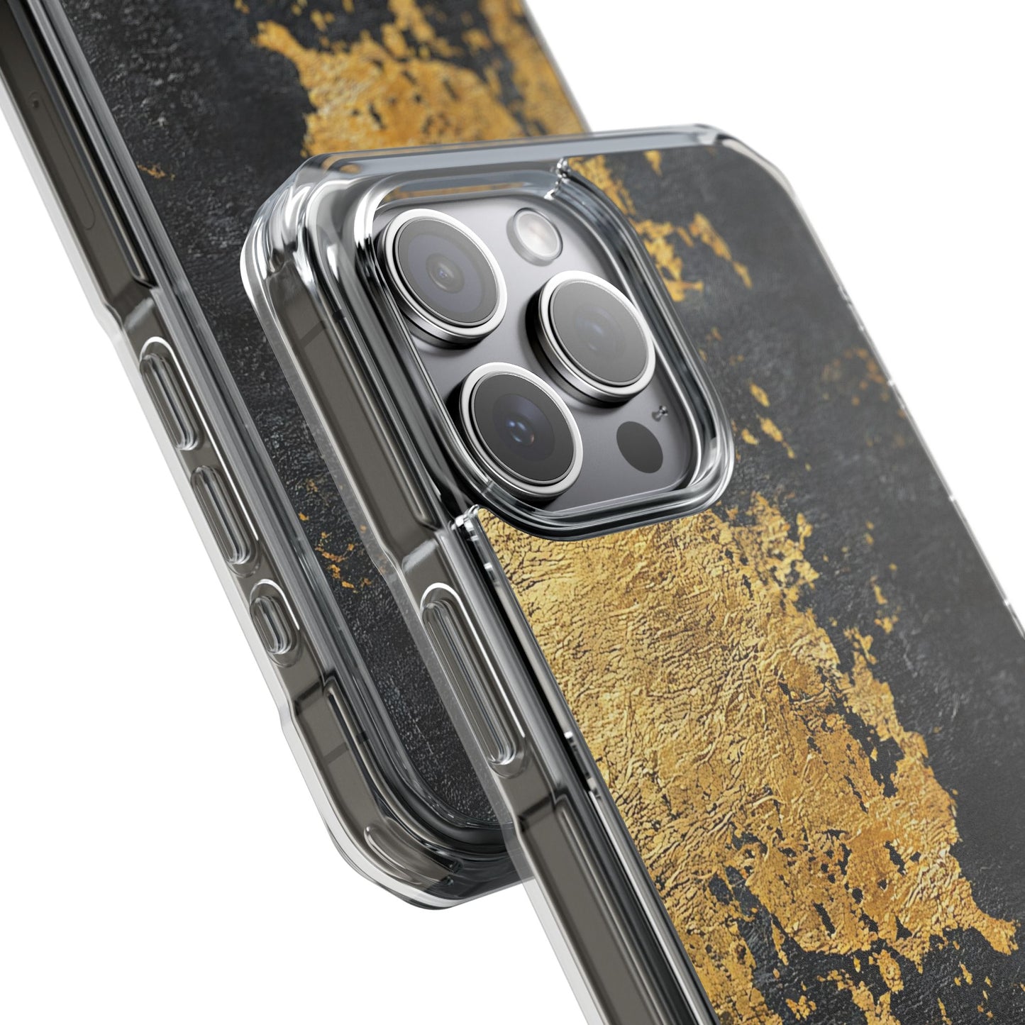 Stylish Magnetic Phone Case | Gold and Black Marble Design, Durable Slim Shell, Gift for Her, Trendy Tech Accessory, Customizable Cases