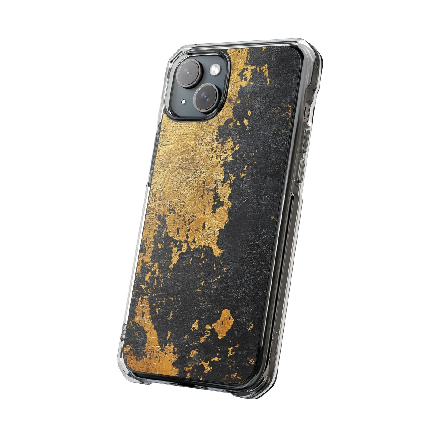 Stylish Magnetic Phone Case | Gold and Black Marble Design, Durable Slim Shell, Gift for Her, Trendy Tech Accessory, Customizable Cases