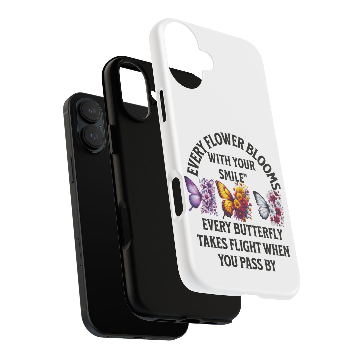 Butterfly Phone Case - Inspirational Floral Design, Perfect Gift for Nature Lovers, Birthdays, and Encouragement