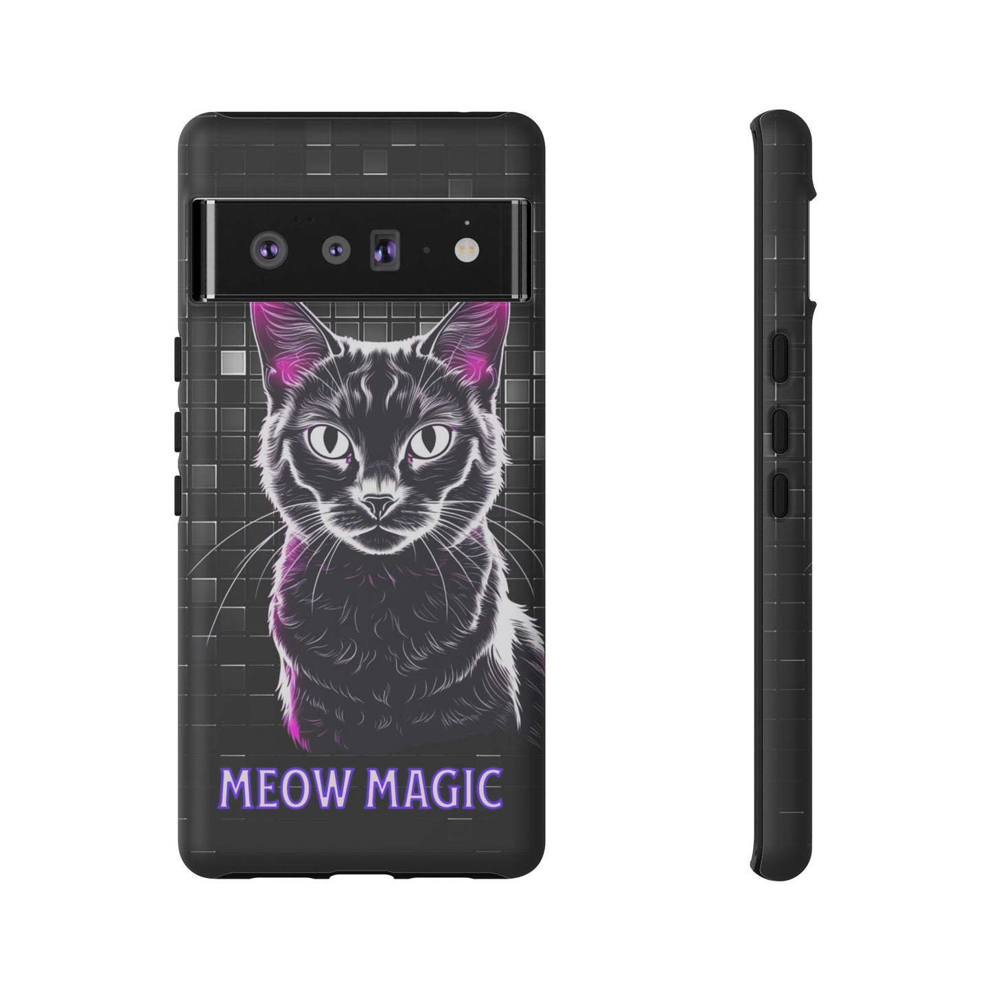 Cat Phone Case - Meow Magic, Cute Cat Lover Gift, Cat Mom Accessory, Pet-Themed Phone Cover, Stylish Cat Art Case