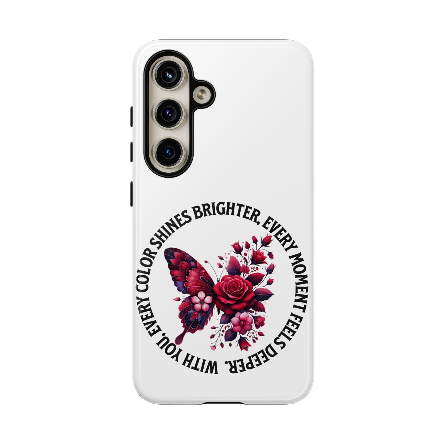 Artistic Phone Case with Butterfly and Quote, Gift for Nature Lovers, Stylish Accessory for All Occasions, Trendy Phone Cover, Floral [...]