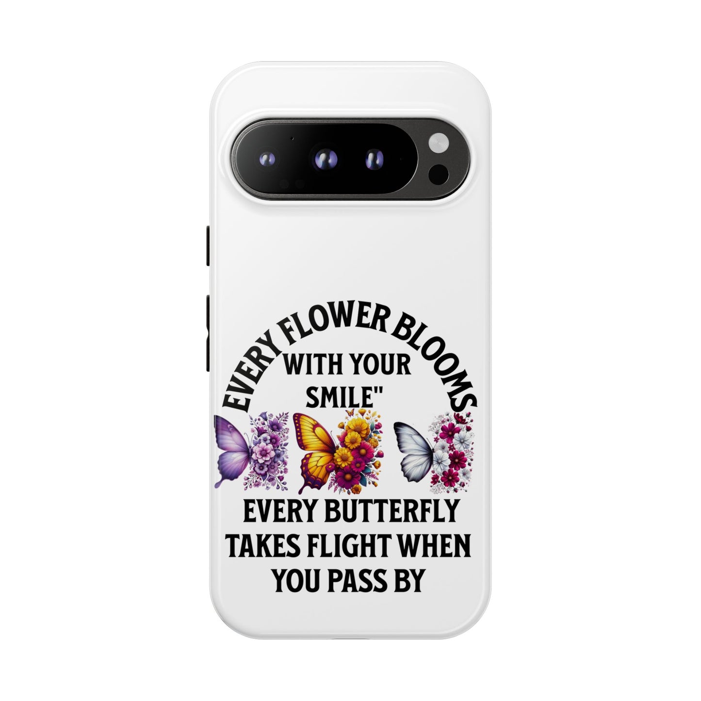 Butterfly Phone Case - Inspirational Floral Design, Perfect Gift for Nature Lovers, Birthdays, and Encouragement